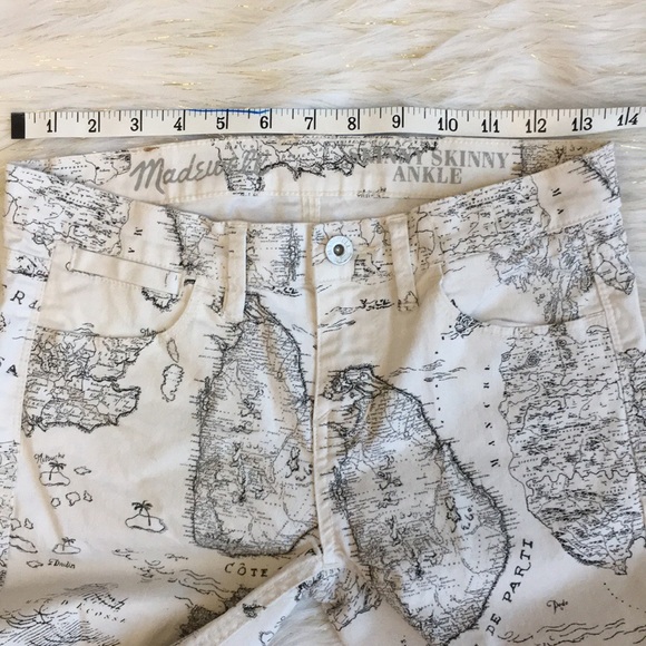 ❤️ Madewell map print skinny ankle jeans ❤️w24 - Picture 4 of 6